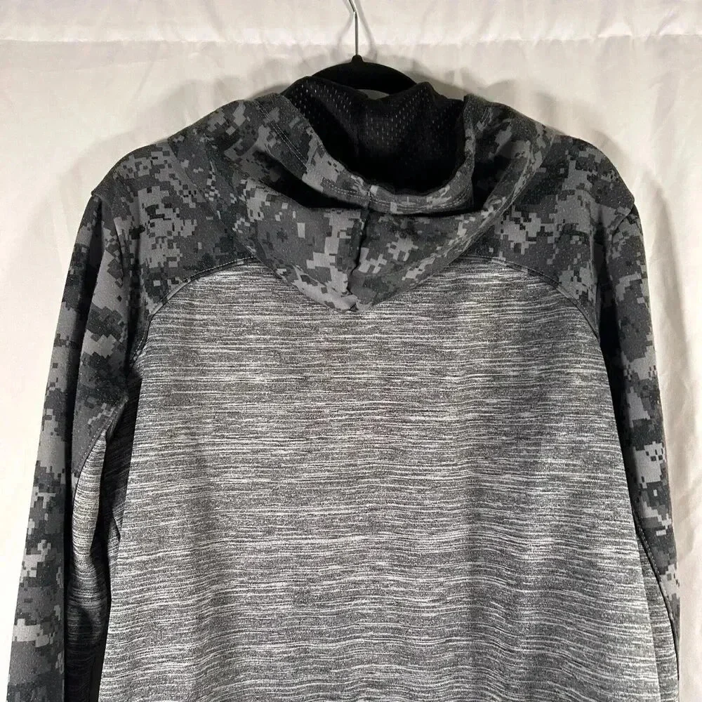ARMY Hoodie Men's Medium Grey Camo Drawstring Pockets Long Sleeve Pullover